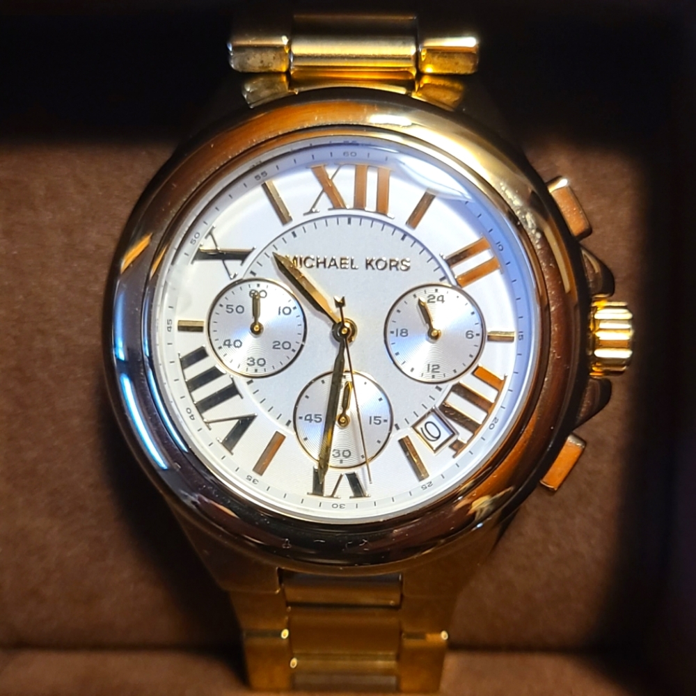 EUC Michael Kors Gold Boyfriend Watch
